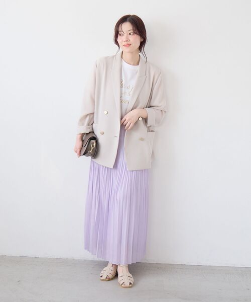 le.coeur blanc（ルクールブラン）の「メッシュダブルブレストジャケット（その他アウター・レディース・ベージュ/ネイビー/ダークグレー・38）」の20枚目の写真