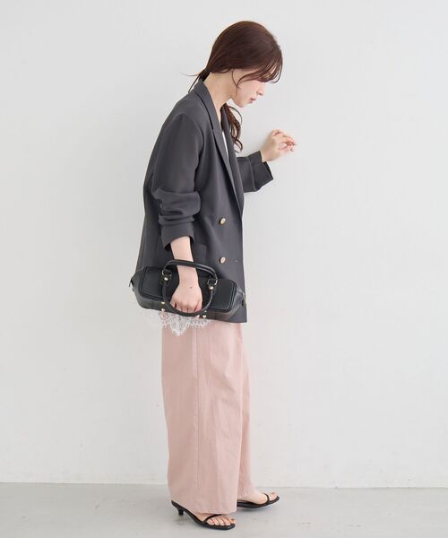le.coeur blanc(ルクールブラン)の「【手洗い可】メッシュダブルブレストジャケット(その他アウター・レディース・ベージュ/ネイビー/ダークグレー・38)」の20枚目の写真