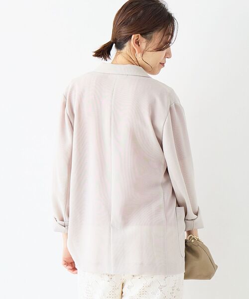 le.coeur blanc(ルクールブラン)の「【手洗い可】メッシュダブルブレストジャケット(その他アウター・レディース・ベージュ/ネイビー/ダークグレー・38)」の12枚目の写真