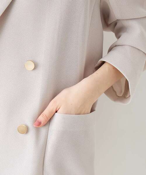 le.coeur blanc(ルクールブラン)の「【手洗い可】メッシュダブルブレストジャケット(その他アウター・レディース・ベージュ/ネイビー/ダークグレー・38)」の13枚目の写真