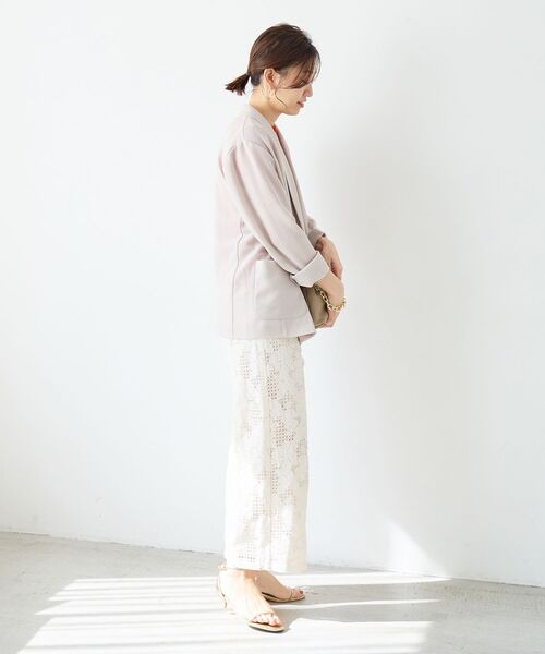 le.coeur blanc(ルクールブラン)の「【手洗い可】メッシュダブルブレストジャケット(その他アウター・レディース・ベージュ/ネイビー/ダークグレー・38)」の17枚目の写真