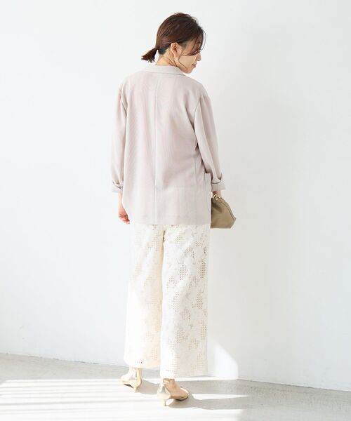 le.coeur blanc(ルクールブラン)の「【手洗い可】メッシュダブルブレストジャケット(その他アウター・レディース・ベージュ/ネイビー/ダークグレー・38)」の18枚目の写真