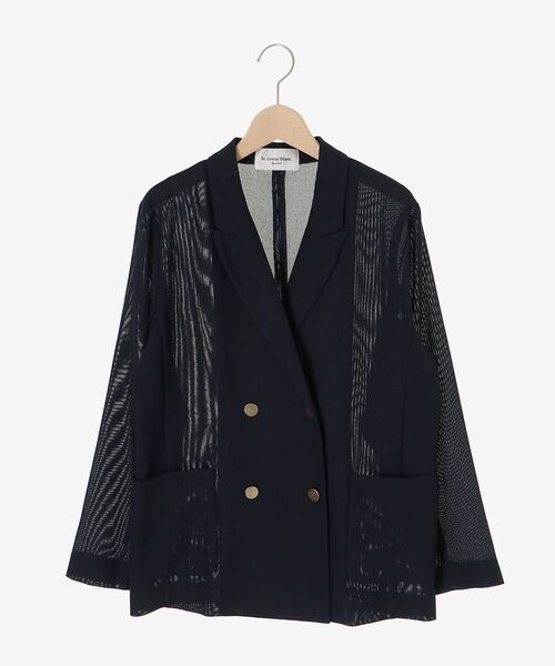 le.coeur blanc(ルクールブラン)の「【手洗い可】メッシュダブルブレストジャケット(その他アウター・レディース・ベージュ/ネイビー/ダークグレー・38)」の19枚目の写真