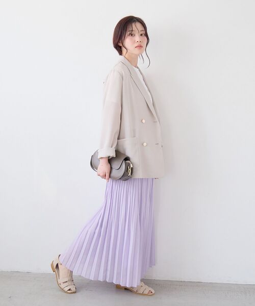 le.coeur blanc(ルクールブラン)の「【手洗い可】メッシュダブルブレストジャケット(その他アウター・レディース・ベージュ/ネイビー/ダークグレー・38)」の14枚目の写真