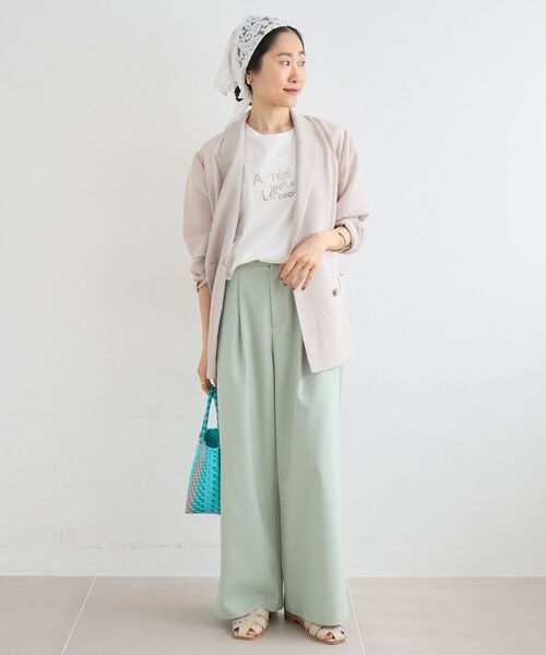 le.coeur blanc(ルクールブラン)の「【手洗い可】メッシュダブルブレストジャケット(その他アウター・レディース・ベージュ/ネイビー/ダークグレー・38)」の18枚目の写真