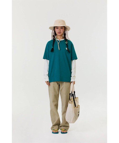 EMIS(イミス)の「HEART RUBBER PATCH T-SHIRT(Tシャツ/カットソー・レディース・グリーン/ホワイト/ブラック・FREE)」の8枚目の写真