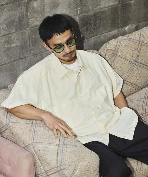 RED KAP（レッドキャップ）の「RED KAP/レッドキャップ 新色追加 別注 オックスフォード クロップド丈 ショートスリーブシャツ/ショート丈（シャツ/ブラウス・メンズ・イエロー/ブルー系その他/グレー/サックスブルー/ストライプ・LARGE/MEDIUM）」の4枚目の写真