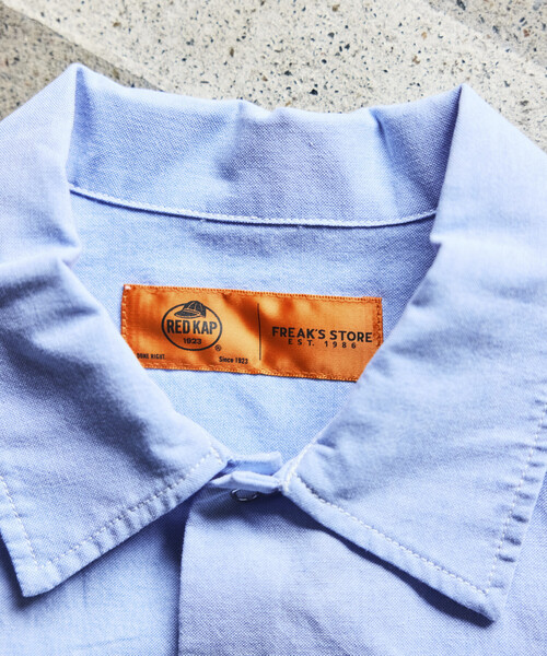 RED KAP（レッドキャップ）の「RED KAP/レッドキャップ 新色追加 別注 オックスフォード クロップド丈 ショートスリーブシャツ/ショート丈（シャツ/ブラウス・メンズ・イエロー/ブルー系その他/グレー/サックスブルー/ストライプ・LARGE/MEDIUM）」の10枚目の写真