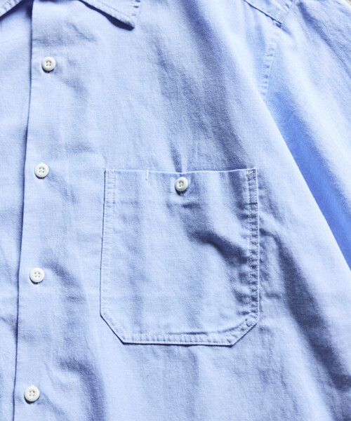 RED KAP（レッドキャップ）の「RED KAP/レッドキャップ 新色追加 別注 オックスフォード クロップド丈 ショートスリーブシャツ/ショート丈（シャツ/ブラウス・メンズ・イエロー/ブルー系その他/グレー/サックスブルー/ストライプ・LARGE/MEDIUM）」の13枚目の写真