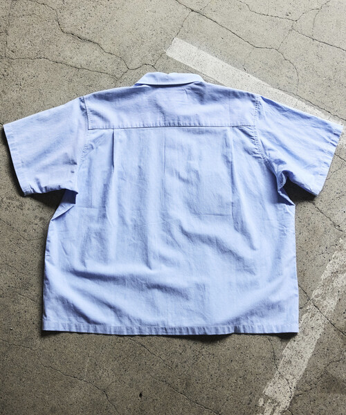 RED KAP（レッドキャップ）の「RED KAP/レッドキャップ 新色追加 別注 オックスフォード クロップド丈 ショートスリーブシャツ/ショート丈（シャツ/ブラウス・メンズ・イエロー/ブルー系その他/グレー/サックスブルー/ストライプ・LARGE/MEDIUM）」の17枚目の写真