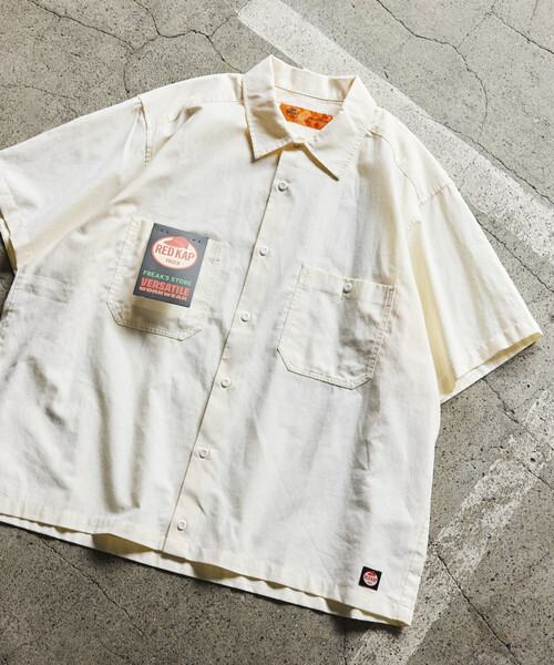 RED KAP（レッドキャップ）の「RED KAP/レッドキャップ 新色追加 別注 オックスフォード クロップド丈 ショートスリーブシャツ/ショート丈（シャツ/ブラウス・メンズ・イエロー/ブルー系その他/グレー/サックスブルー/ストライプ・LARGE/MEDIUM）」の22枚目の写真