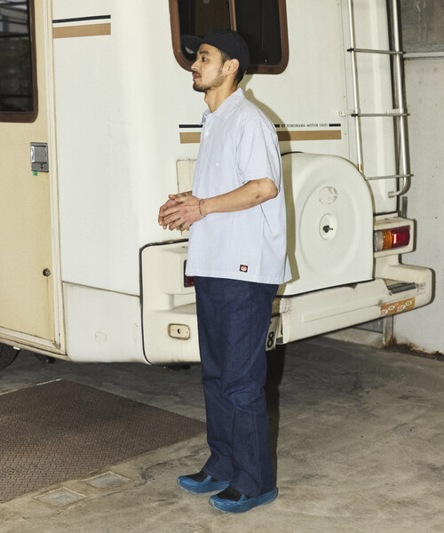 RED KAP（レッドキャップ）の「RED KAP/レッドキャップ 新色追加 別注 オックスフォード クロップド丈 ショートスリーブシャツ/ショート丈（シャツ/ブラウス・メンズ・イエロー/ブルー系その他/グレー/サックスブルー/ストライプ/ブルーグリーン・LARGE/MEDIUM）」の17枚目の写真