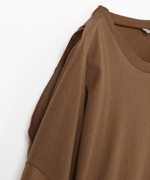 BASERANGE（ベースレンジ）の「Baserange/ベースレンジ PIN LONG SLEEVE TEE / TTPIL-RC-SP26 / ショルダースリット ロングスリーブTシャツ（Tシャツ/カットソー・レディース・ブラウン・SMALL）」の5枚目の写真