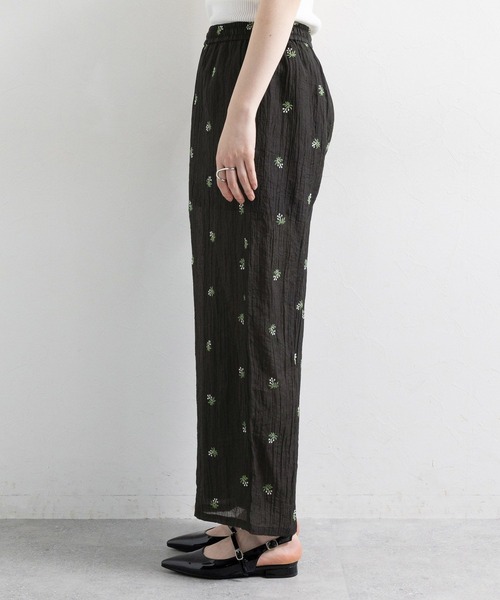 RAGEBLUE（レイジブルー）の「フラワー刺繍/シアーパンツセットアップ対応（スラックス・レディース・ブラック/ホワイト・FREE）」の17枚目の写真