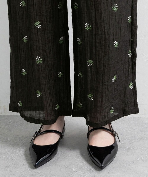 RAGEBLUE（レイジブルー）の「フラワー刺繍/シアーパンツセットアップ対応（スラックス・レディース・ブラック/ホワイト・FREE）」の21枚目の写真