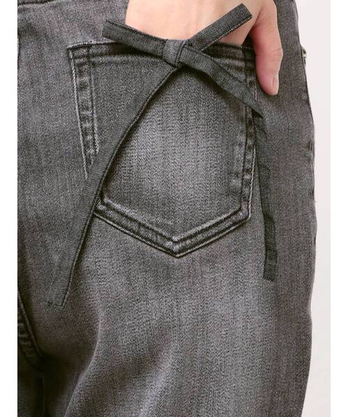 EVRIS（エヴリス）の「【XSサイズあり】バックリボンハイウエストフレアデニムパンツ（デニムパンツ・レディース・ブラック/インディゴブルー・X-SMALL/MEDIUM/SMALL）」の20枚目の写真