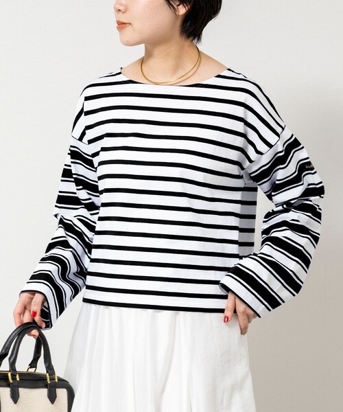 NOLLEY’S Sophi（ノーリーズソフィ）の「【Le minor/ルミノア】ボーダーロンＴ（Tシャツ/カットソー・レディース・ブラック系その他3/ブルー系その他3・38）」の2枚目の写真