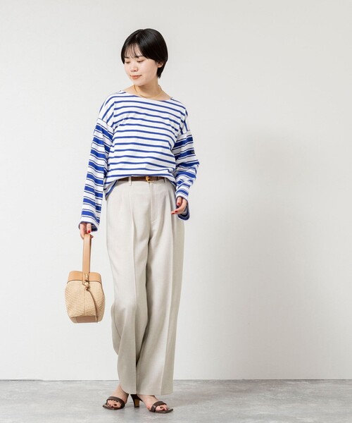 NOLLEY’S Sophi（ノーリーズソフィ）の「【Le minor/ルミノア】ボーダーロンＴ（Tシャツ/カットソー・レディース・ブラック系その他3/ブルー系その他3・38）」の3枚目の写真