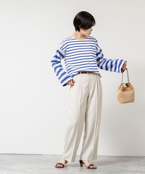 NOLLEY’S Sophi（ノーリーズソフィ）の「【Le minor/ルミノア】ボーダーロンＴ（Tシャツ/カットソー・レディース・ブラック系その他3/ブルー系その他3・38）」の4枚目の写真