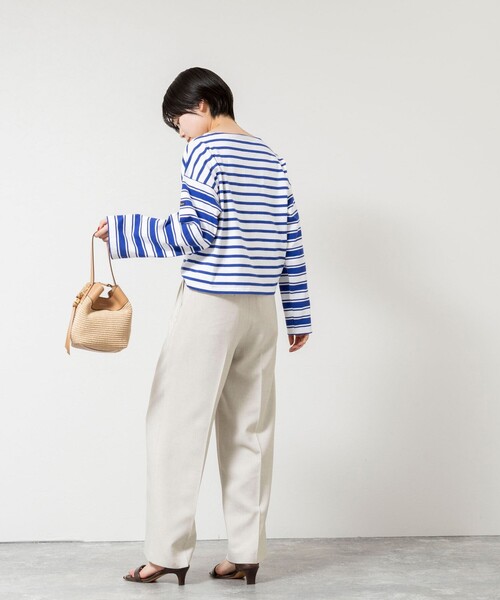 NOLLEY’S Sophi（ノーリーズソフィ）の「【Le minor/ルミノア】ボーダーロンＴ（Tシャツ/カットソー・レディース・ブラック系その他3/ブルー系その他3・38）」の6枚目の写真