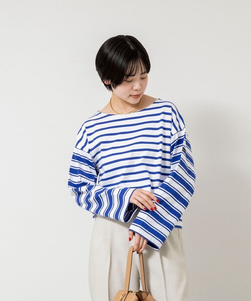 NOLLEY’S Sophi（ノーリーズソフィ）の「【Le minor/ルミノア】ボーダーロンＴ（Tシャツ/カットソー・レディース・ブラック系その他3/ブルー系その他3・38）」の7枚目の写真