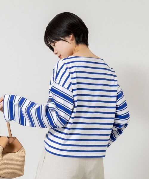 NOLLEY’S Sophi（ノーリーズソフィ）の「【Le minor/ルミノア】ボーダーロンＴ（Tシャツ/カットソー・レディース・ブラック系その他3/ブルー系その他3・38）」の8枚目の写真