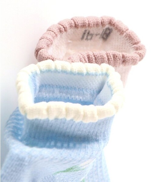 BRANSHES（ブランシェス）の「チューリップ柄アンクルソックス（ソックス/靴下・キッズ・ピンク/サックスブルー・19-21㎝/16-18㎝/13-15㎝）」の6枚目の写真