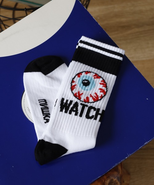 MISHKA(ミシカ)の「MISHKA SOCKS キープウォッチソックス(ソックス/靴下・メンズ・ブラック系2/ホワイト/ブラック系1/ブラック系3/ブラック系/ネイビー/ブラック/ホワイト系1・FREE)」の2枚目の写真