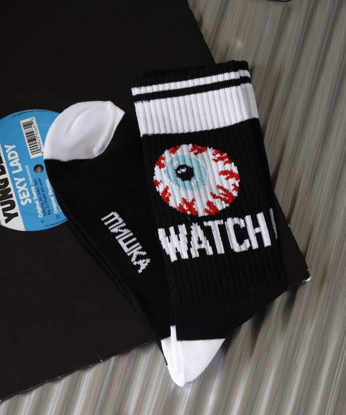 MISHKA(ミシカ)の「MISHKA SOCKS キープウォッチソックス(ソックス/靴下・メンズ・ブラック系2/ホワイト/ブラック系1/ブラック系3/ブラック系/ネイビー/ブラック/ホワイト系1・FREE)」の5枚目の写真