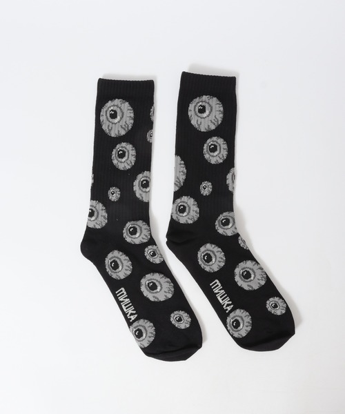 MISHKA(ミシカ)の「MISHKA SOCKS キープウォッチソックス(ソックス/靴下・メンズ・ブラック系2/ホワイト/ブラック系1/ブラック系3/ブラック系/ネイビー/ブラック/ホワイト系1・FREE)」の10枚目の写真
