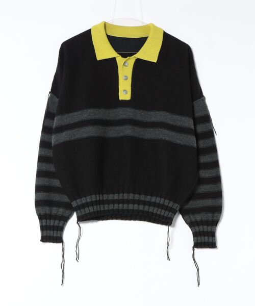 forget-me-nots(フォーゲットミーノッツ)の「Stripy #65(Tシャツ/カットソー・レディース・ブラック・SMALL)」の1枚目の写真