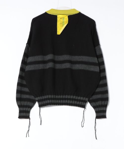 forget-me-nots(フォーゲットミーノッツ)の「Stripy #65(Tシャツ/カットソー・レディース・ブラック・SMALL)」の2枚目の写真