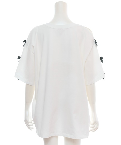 Secret Honey(シークレットハニー)の「袖スリットバニープリントTシャツ(Tシャツ/カットソー・レディース・ブラック/オフホワイト/ピンク・FREE)」の13枚目の写真