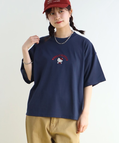 sanrio(サンリオ)の「【Sanrio/サンリオ】刺繍&プリント グラフィックTシャツ(Tシャツ/カットソー・レディース・ネイビー/ブラック/ピンク/ホワイト・L/M)」の12枚目の写真