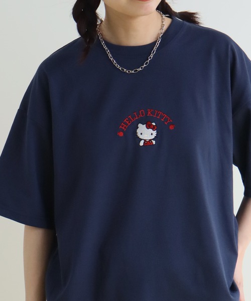 sanrio(サンリオ)の「【Sanrio/サンリオ】刺繍&プリント グラフィックTシャツ(Tシャツ/カットソー・レディース・ネイビー/ブラック/ピンク/ホワイト・L/M)」の13枚目の写真