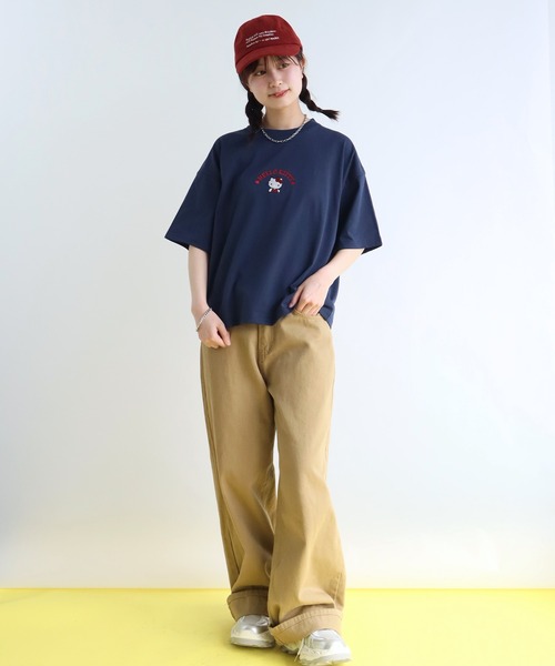 sanrio(サンリオ)の「【Sanrio/サンリオ】刺繍&プリント グラフィックTシャツ(Tシャツ/カットソー・レディース・ネイビー/ブラック/ピンク/ホワイト・L/M)」の14枚目の写真