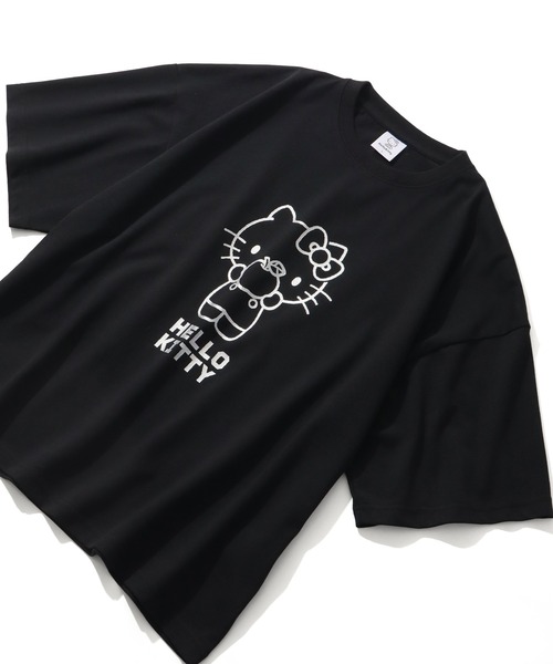 sanrio(サンリオ)の「【Sanrio/サンリオ】刺繍&プリント グラフィックTシャツ(Tシャツ/カットソー・レディース・ネイビー/ブラック/ピンク/ホワイト・L/M)」の22枚目の写真