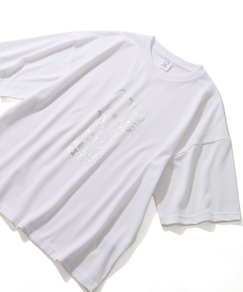 sanrio(サンリオ)の「【Sanrio/サンリオ】刺繍&プリント グラフィックTシャツ(Tシャツ/カットソー・レディース・ネイビー/ブラック/ピンク/ホワイト・L/M)」の20枚目の写真