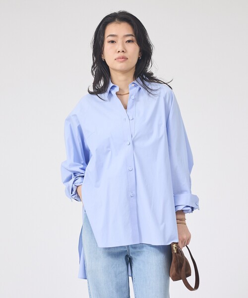 Rouge vif Anna(ルージュヴィフアンナ)の「ドルマンストレッチブロードビックシャツ(シャツ/ブラウス・レディース・カーキ/サックスブルー/オフホワイト・フリー)」の22枚目の写真