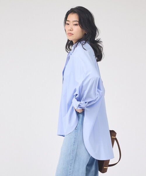 Rouge vif Anna(ルージュヴィフアンナ)の「ドルマンストレッチブロードビックシャツ(シャツ/ブラウス・レディース・カーキ/サックスブルー/オフホワイト・フリー)」の21枚目の写真
