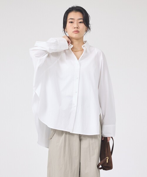 Rouge vif Anna(ルージュヴィフアンナ)の「ドルマンストレッチブロードビックシャツ(シャツ/ブラウス・レディース・カーキ/サックスブルー/オフホワイト・フリー)」の18枚目の写真