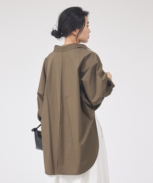 Rouge vif Anna(ルージュヴィフアンナ)の「ドルマンストレッチブロードビックシャツ(シャツ/ブラウス・レディース・カーキ/サックスブルー/オフホワイト・フリー)」の14枚目の写真