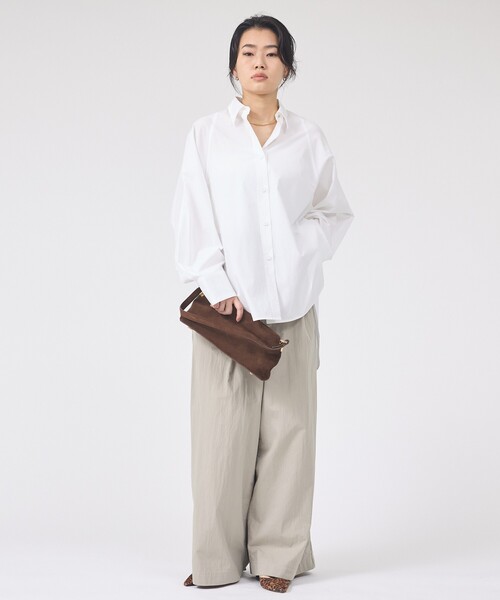 Rouge vif Anna(ルージュヴィフアンナ)の「ドルマンストレッチブロードビックシャツ(シャツ/ブラウス・レディース・カーキ/サックスブルー/オフホワイト・フリー)」の8枚目の写真