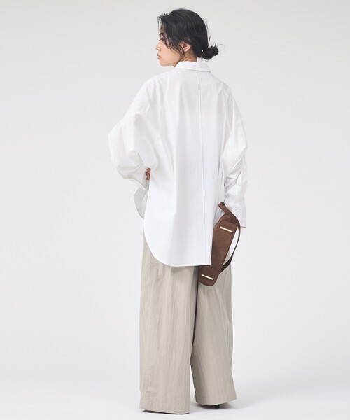 Rouge vif Anna(ルージュヴィフアンナ)の「ドルマンストレッチブロードビックシャツ(シャツ/ブラウス・レディース・カーキ/サックスブルー/オフホワイト・フリー)」の7枚目の写真