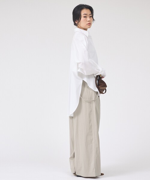 Rouge vif Anna(ルージュヴィフアンナ)の「ドルマンストレッチブロードビックシャツ(シャツ/ブラウス・レディース・カーキ/サックスブルー/オフホワイト・フリー)」の6枚目の写真