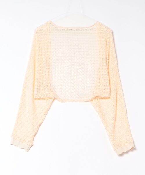 LAULEN(ローレン)の「cotton openwork bolero cardigan /コットン透かし編みニットボレロカーディガン(Tシャツ/カットソー・レディース・ブルー/アイボリー/ブラック/グリーン/オレンジ・FREE)」の6枚目の写真