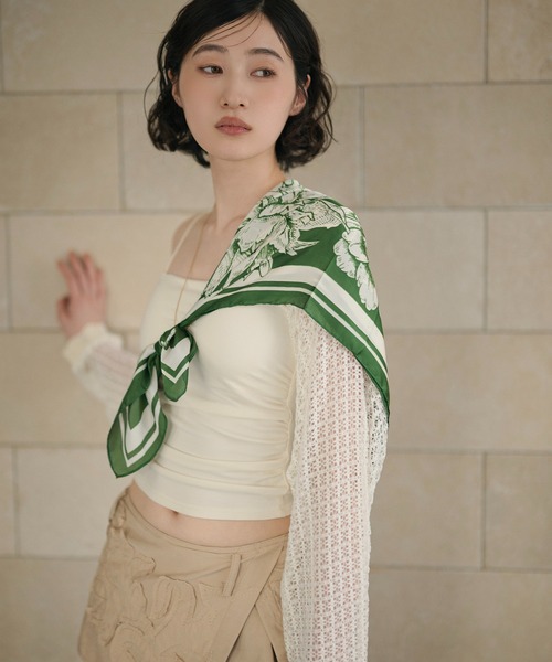 LAULEN(ローレン)の「cotton openwork bolero cardigan /コットン透かし編みニットボレロカーディガン(Tシャツ/カットソー・レディース・ブルー/アイボリー/ブラック/グリーン/オレンジ・FREE)」の12枚目の写真