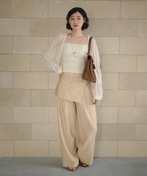 LAULEN(ローレン)の「cotton openwork bolero cardigan /コットン透かし編みニットボレロカーディガン(Tシャツ/カットソー・レディース・ブルー/アイボリー/ブラック/グリーン/オレンジ・FREE)」の15枚目の写真