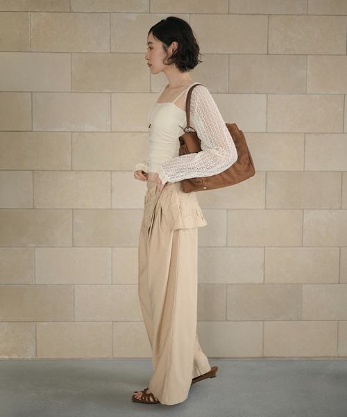 LAULEN(ローレン)の「cotton openwork bolero cardigan /コットン透かし編みニットボレロカーディガン(Tシャツ/カットソー・レディース・ブルー/アイボリー/ブラック/グリーン/オレンジ・FREE)」の16枚目の写真