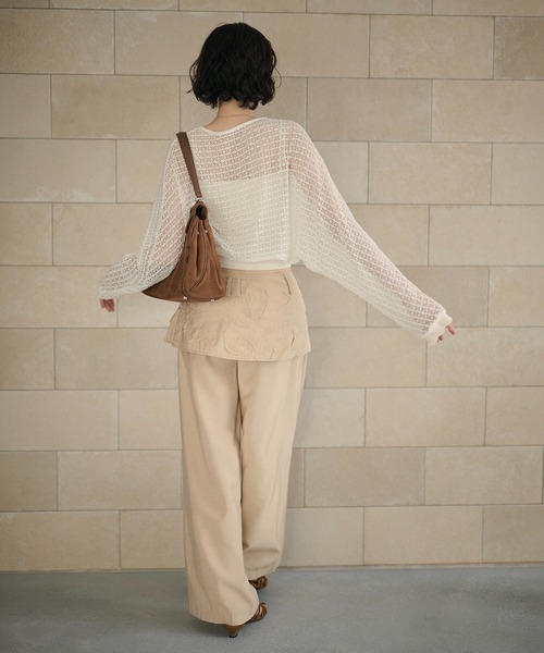 LAULEN(ローレン)の「cotton openwork bolero cardigan /コットン透かし編みニットボレロカーディガン(Tシャツ/カットソー・レディース・ブルー/アイボリー/ブラック/グリーン/オレンジ・FREE)」の17枚目の写真